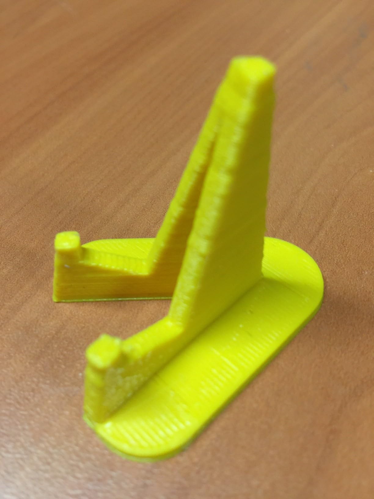 Custom 3D-Printed Megalodon Shark Tooth Display Stand - 1-1/2 Tall with a Base That is 1-3/8 Wide x 1-1/2 Deep (Canary Yellow)