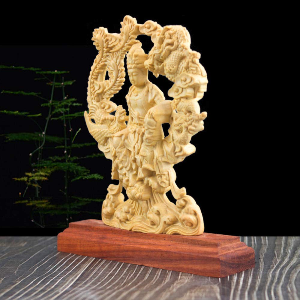 Nowoczesna minimalistyczna abstrakcyjna rzeźba kreatywna rzeźba do domu, figurka dekoracyjna figurka figurka zwierzę statuetka ozdoby chiński guanyin smok i feniks statua rzeźba z litego drewna