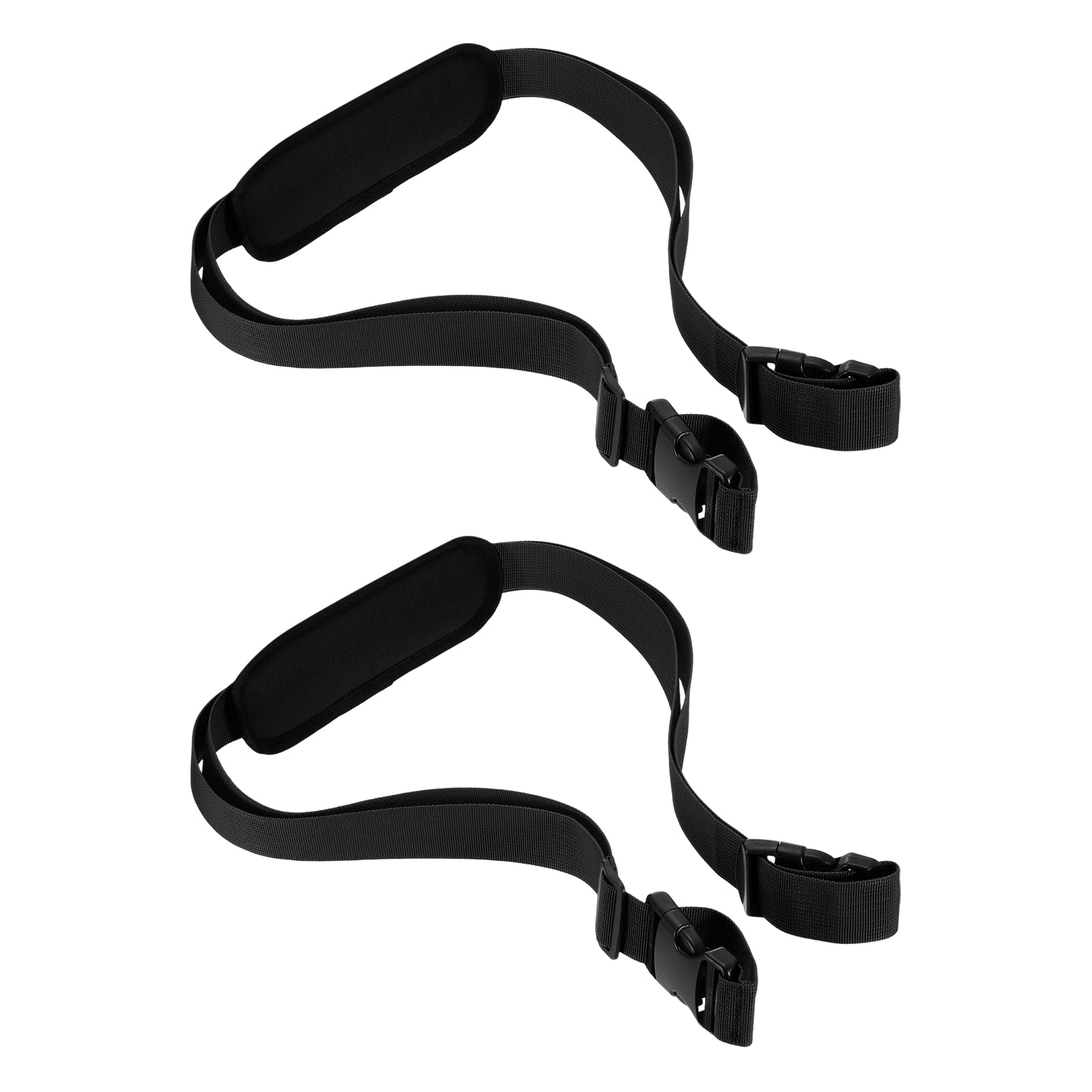 YELARXI Adjustable Beach Chair Carry Straps, Heavy Duty Replacement Universal Shoulder Straps for Folding, 2 Pack & Black - Fitting for (Camping/Picnics/Backpacking/Outdoor)