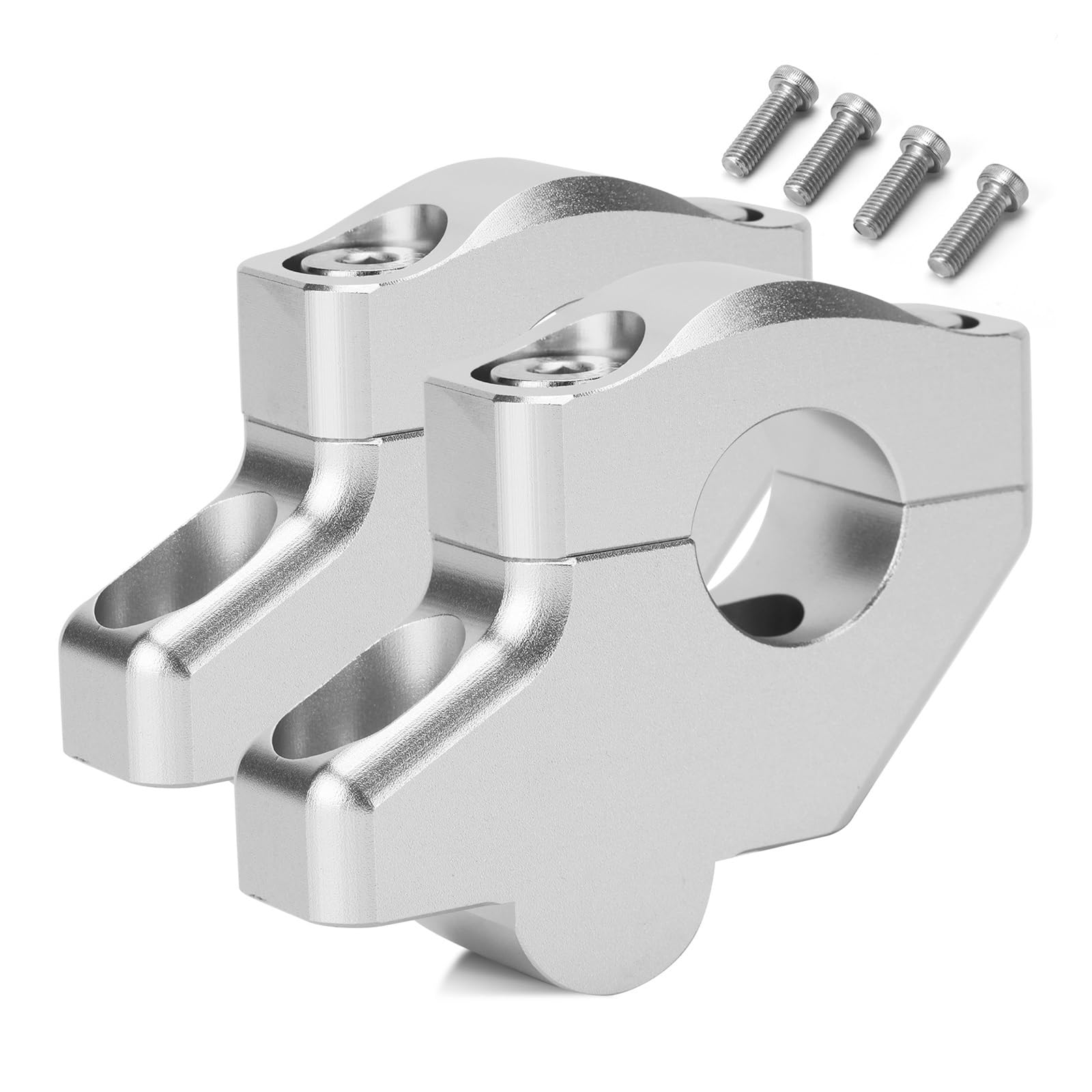 Estensore Manubrio Moto Riser Manubrio Argentati Offset Da 22 Mm 7/8" Sollevati, Spostati Ed Estesi Per GSX 250R 650F 750S 1000S S750 Componente