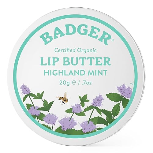 Badger - Mantequilla de labios sin perfume, aceite de coco orgánico hidratante, cera de abejas, girasol y aceite de oliva