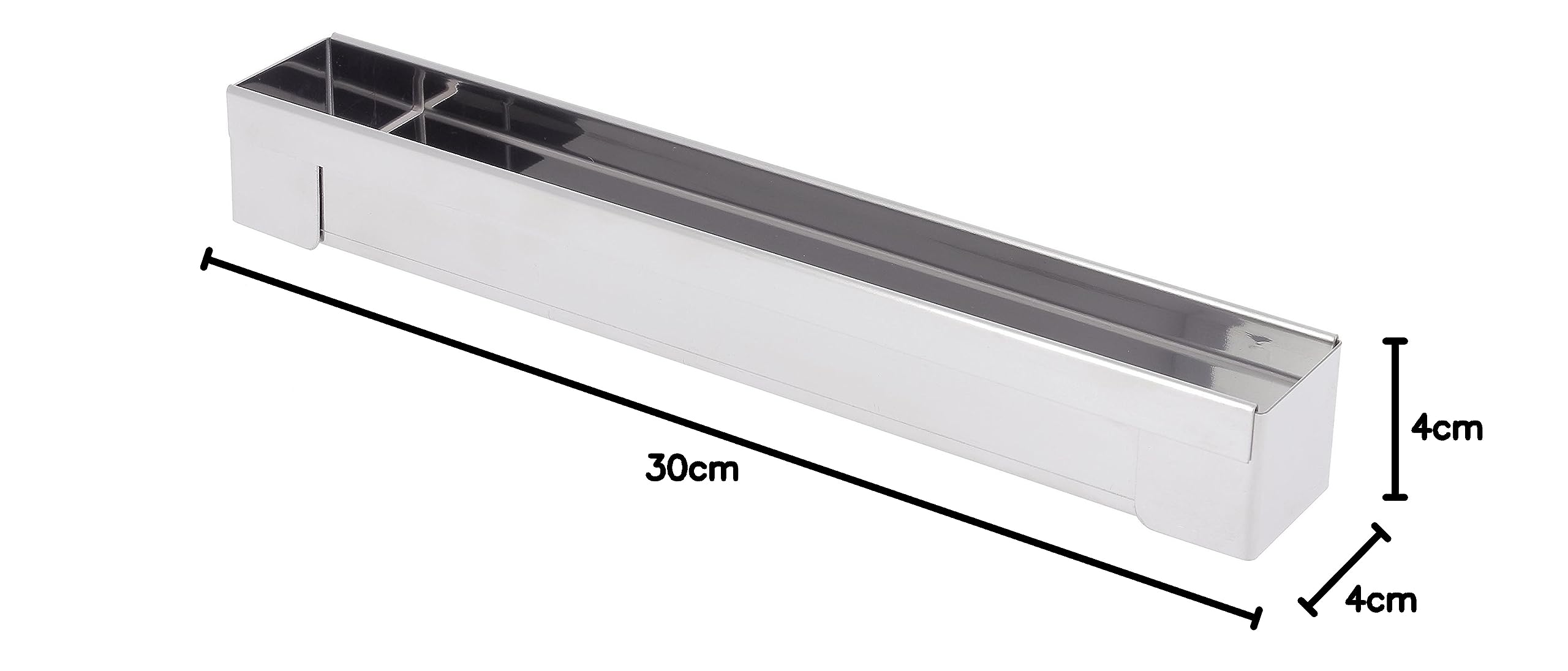 De Buyer Stampo Squadrato Per Trochetti E Inserti In Acciaio Inox – 30x4x4 Cm, Prodotto In Francia, Adatto A Forno E Freezer (3205.04)