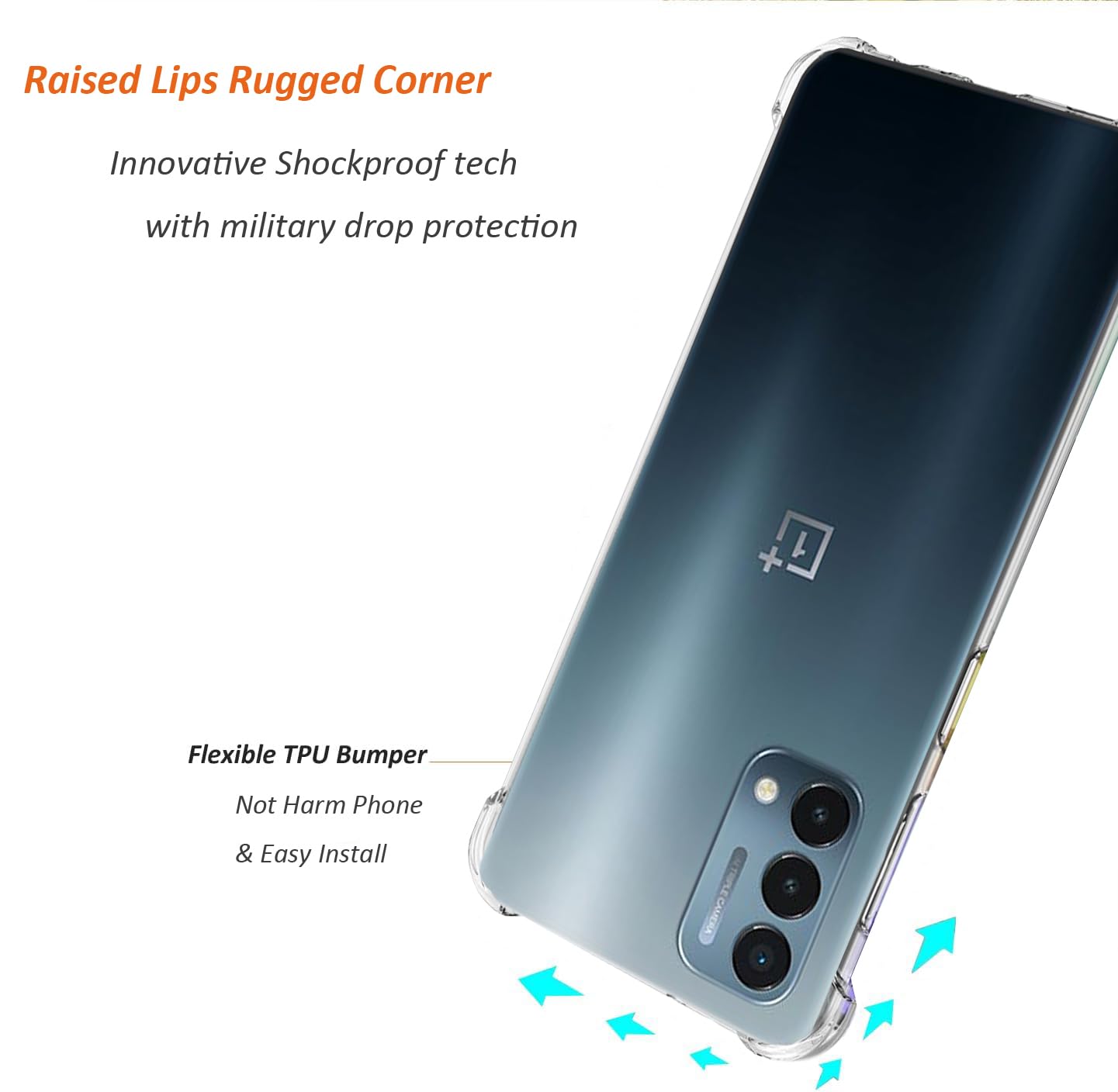 Case Slim Antiruvina Custodia Ibrida Vetro Temperato Per OnePlus Nord N200 5G E CE 5G - Sottile, Antiurto, Lucida Cover Vetro Temperato Oneplus - Foto 10