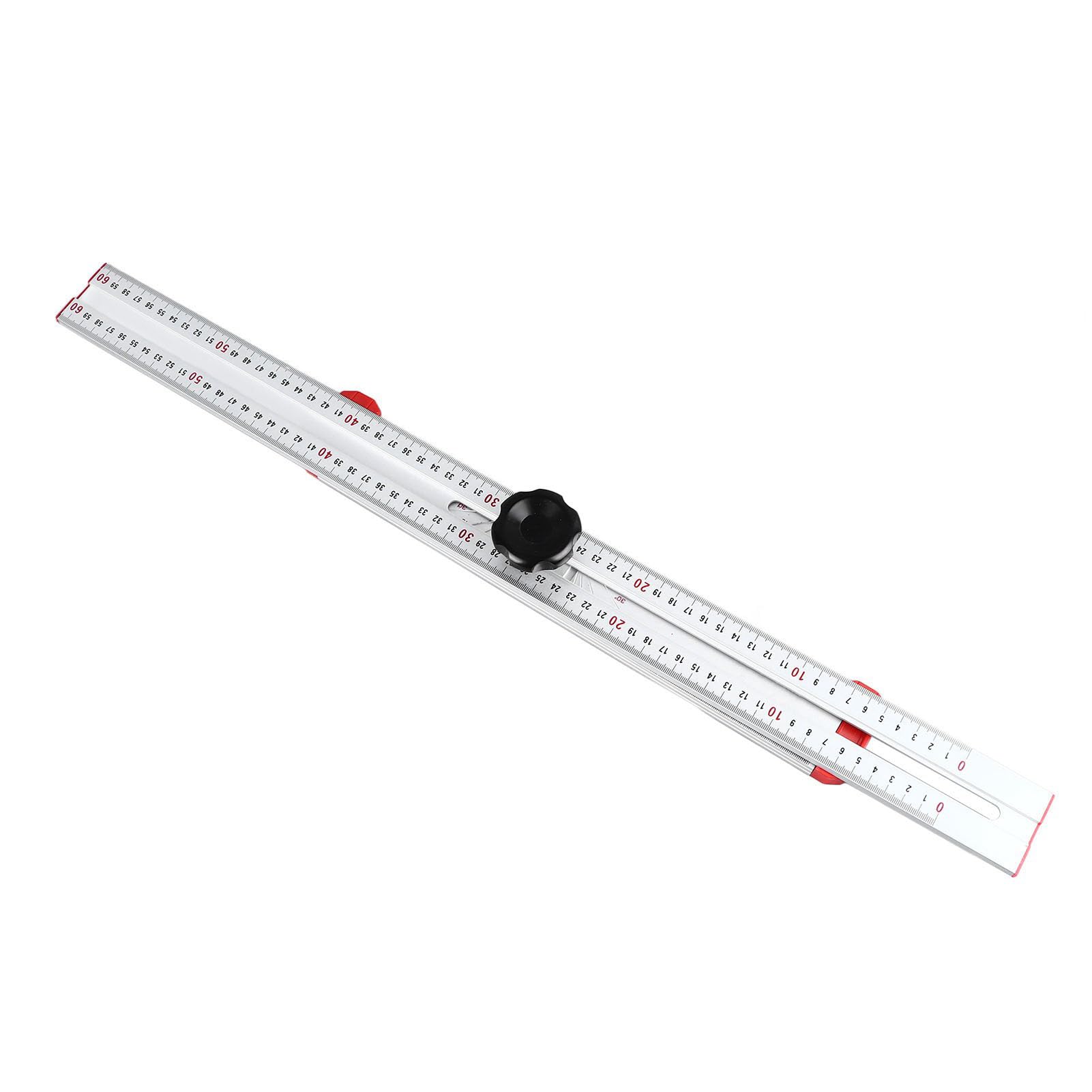 Squadra a T regolabile 600 mm 2 in 1 Righello angolare multifunzione e strumento di misurazione per progetti di costruzione della lavorazione del legno Lega di alluminio Ar