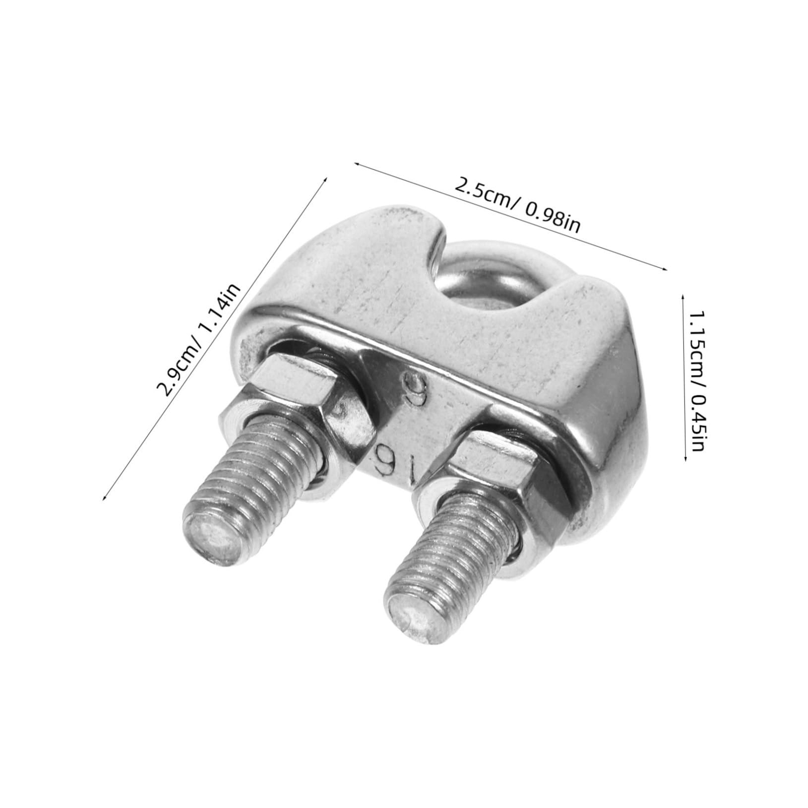 Unomor Wire Rope Cable Clip Clamp Stainless Steel Chuck Easy Install Wire Clamp for Cable Termination