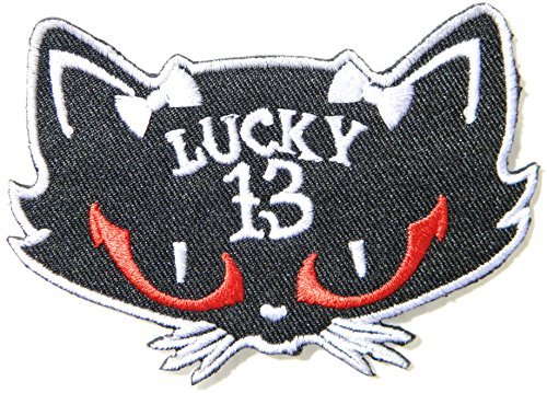 13 Lucky Number Sexy Black Cat Kitty Kitten Logo Biker Hog Outlaw Motorcycle Leather Jackets Custom Patches