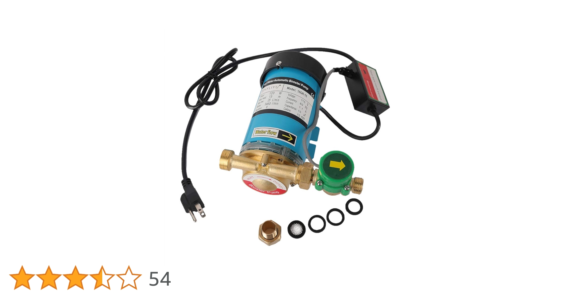 ZEAL ズイール AMAZONAS PUSH WATER SHYLIYU 115V/60HZ 120W 3/4 inch Outlet Home Water Pressure