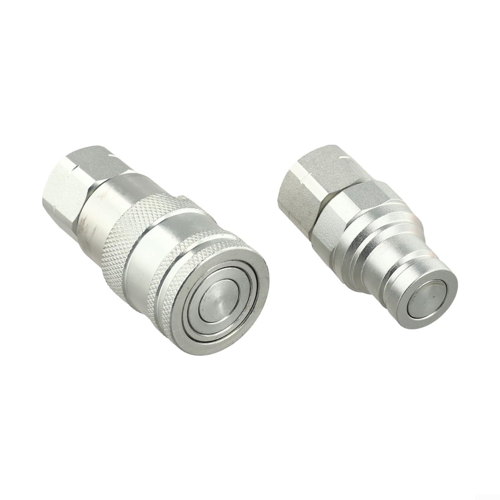 Raccords rapides à face plate pour BSP, ISO 16028 sans déversement, raccords haute pression en acier galvanisé 1/4 à 3/4 pouce