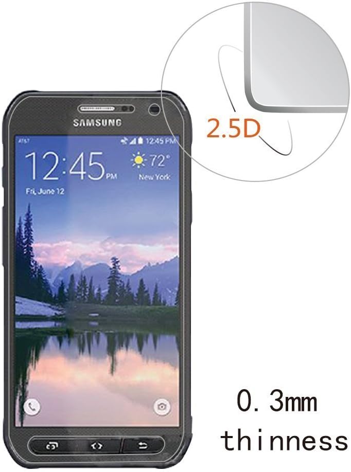 Galaxy S6 Active Screen Protector,TANTEK [Bubble-Free][Anti-Scratch][Anti-Glare][Anti-Fingerprint] Tempered Glass Screen Protector for Samsung Galaxy S6 Active(Not S6), [2Pack]