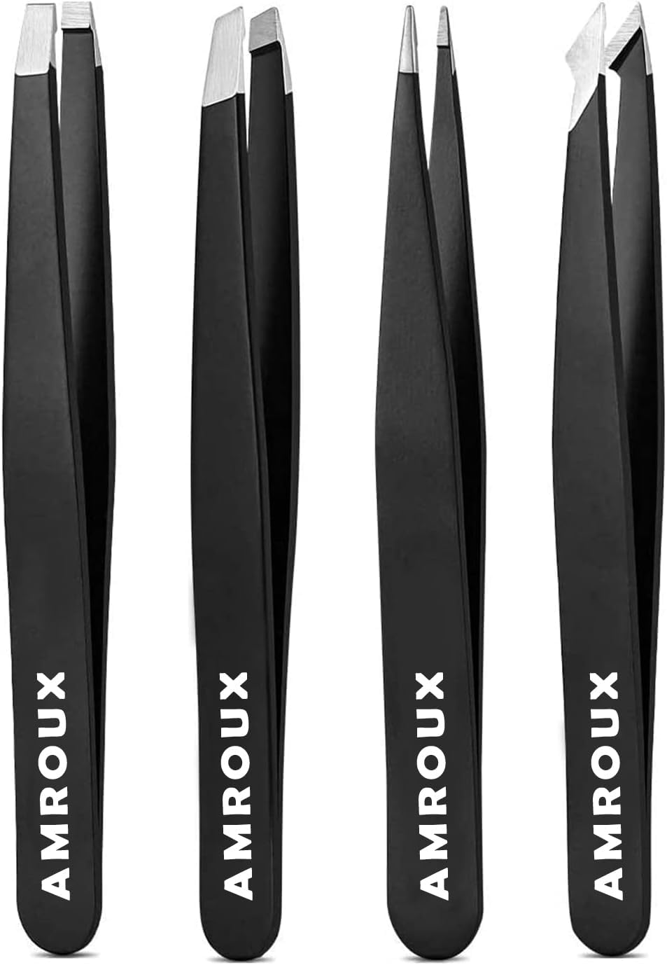 Amorux Eyebrow Tweezers For Women Facial Hair Professional hair removal Stainless Steel Tweezers for Ingrown Facial Hair, Splinter, and Daily Beauty (Red)