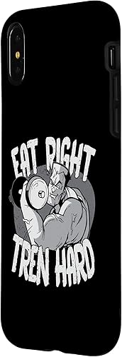 Miniatura 8 de iPhone XS Max Eat-Right Tren Hard - Funda para fisicoculturismo de gimnasio anabólico