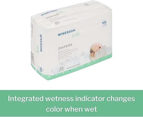 Miniatura 3 de McKesson Pañales de bebé para recién nacidos, desechables, transpirables, recortados en el ombligo, de 0 a 10 libras, 20 unidades, 6 paquetes, 120