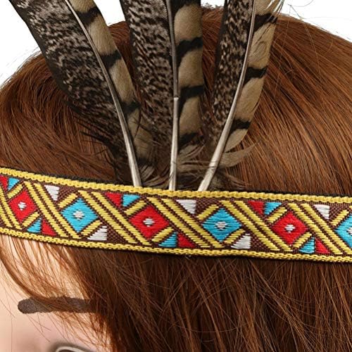 Native American Inspired Feathered Headband Adult Multi Coloured Costume Accessory main image 0