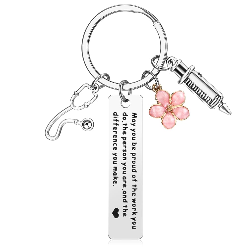 Regalo Per Infermiere - Set Con Bicchiere, Calzini, Portabadge E Portachiavi, Ideale Per Laurea O Compleanno - Foto 3