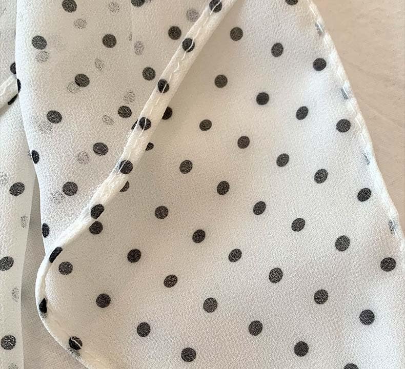 Polka Dot Neck Scarf for Women Retro Chiffon Long Hair Scarf Fashion Neckerchief Necktie3