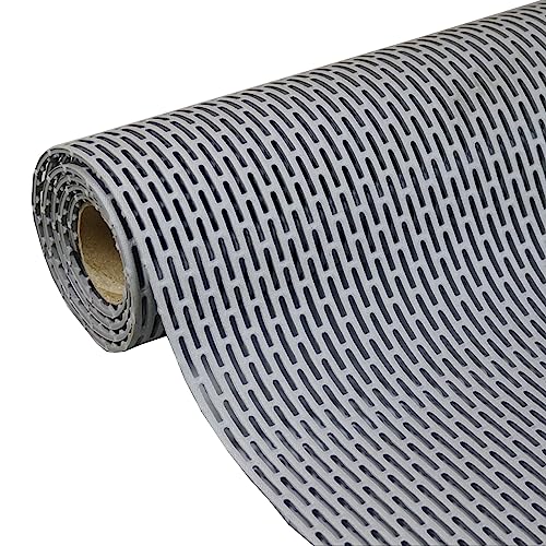 Yangweng お風呂マット 滑り止め 排水 転倒防止 厚み5mm 浴室マット 防カビ 抗菌 自由カット 速乾性 安全シャワー 風呂 滑らない洗い場 ゴムマット 屋外 屋内 通路 廊下 トイレ プール 赤ちゃん 高齢者 家庭用 業務用 介護用 グレー 0