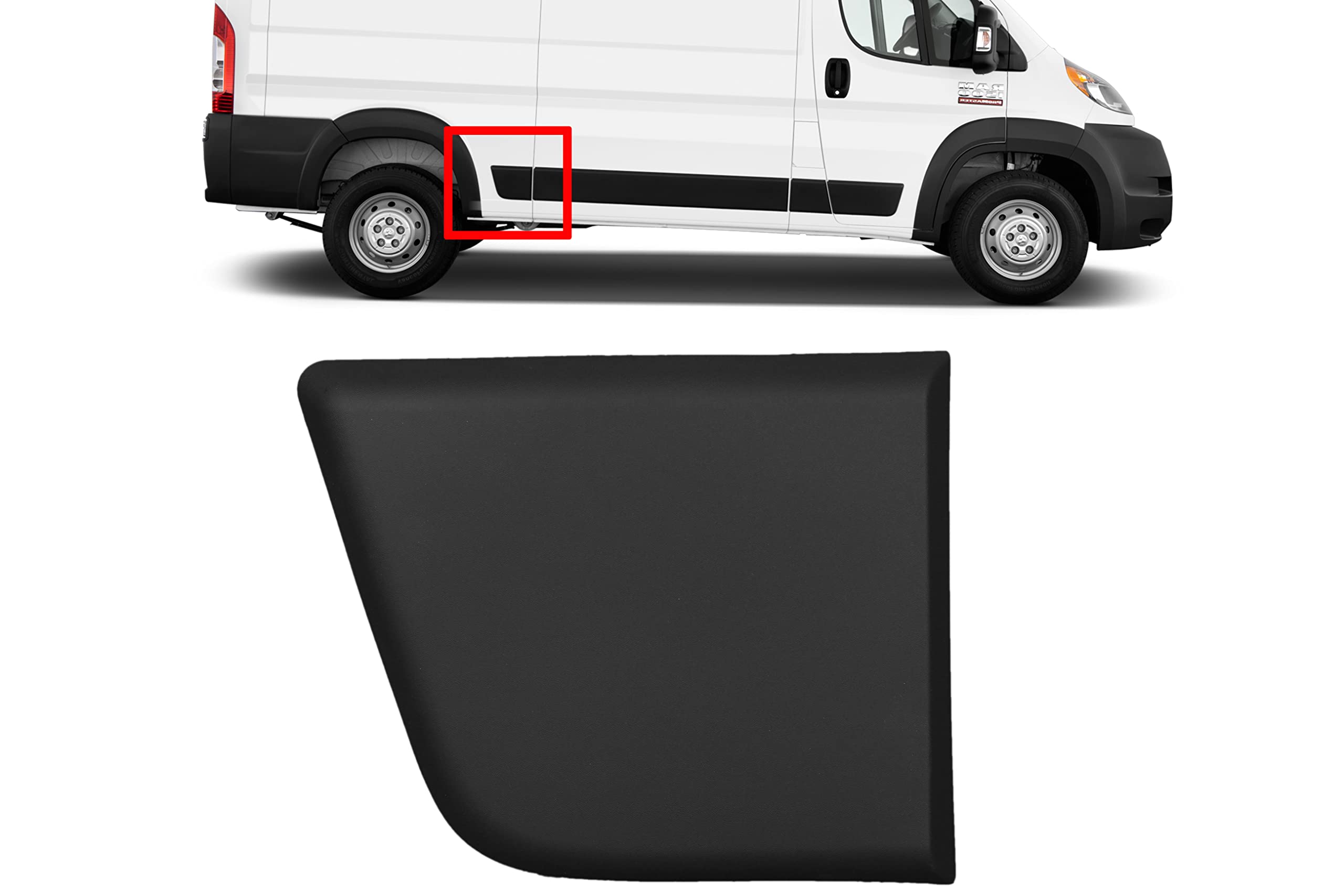 Texas-e-Parts Fits Ram Promaster Side Body Molding Trim Right Rear Passenger 201 - Foto 6
