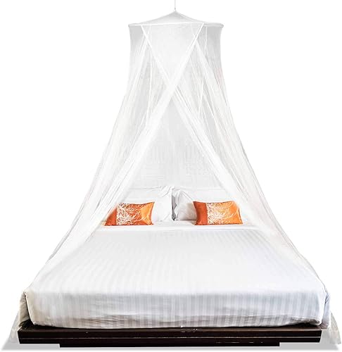 MEKKAPRO Mosquitera extragrande King, hecha para King Queen y Twin, mosquitera para cama | Cortinas de dosel de cama, mosquitera blanca