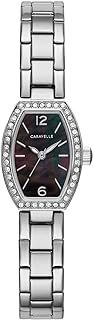 Caravelle New York Caravelle by Bulova Ladies' Dress Mini Quartz Watch, Crystals, Mother-of-Pearl, 18x24mm