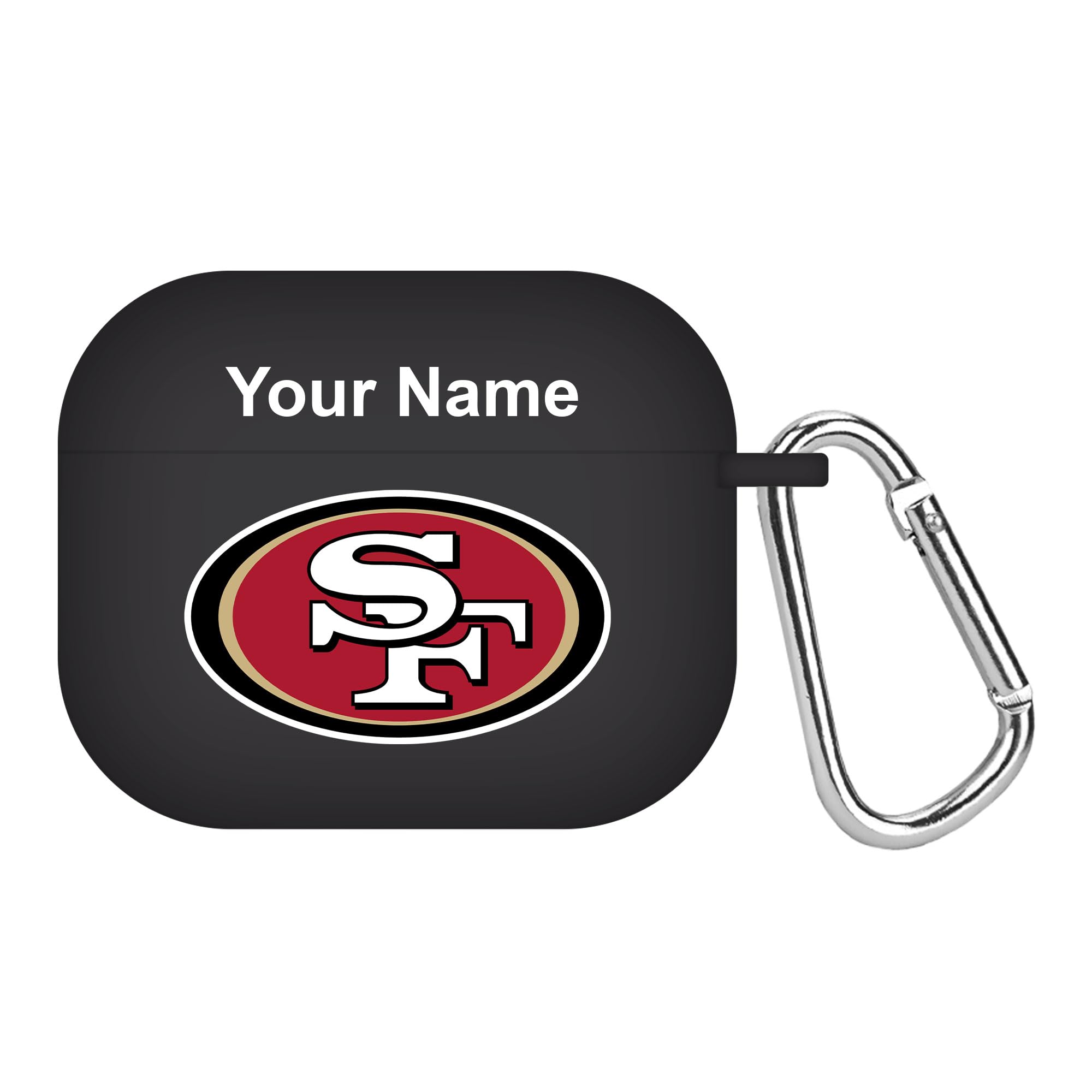 San Francisco 49ers Custom Name HD Case Cover Compatible with Apple AirPods Gen 3 (Black)