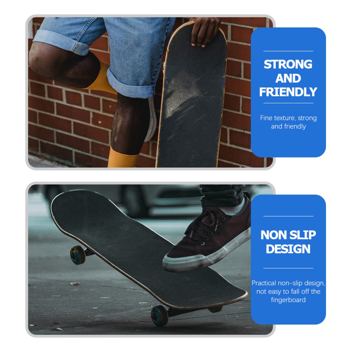 Ruban Antidérapant Skateboard Doigt 5 Pièces en Émeri pour Garçon et Filles