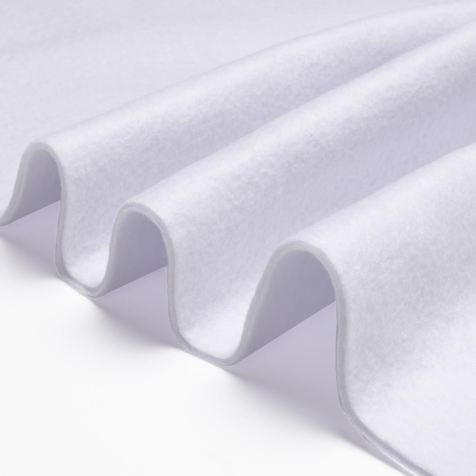 XSEINO Ice White Large Felt Fabric 36" X 36 "(1 Square Yard), 1.4 mm Thick Soft Felt Fabric Sheet for Crafts, White Series Colors Soft Nonwoven Fabric, Fit for Decoration, Sewing, DIY Crafts