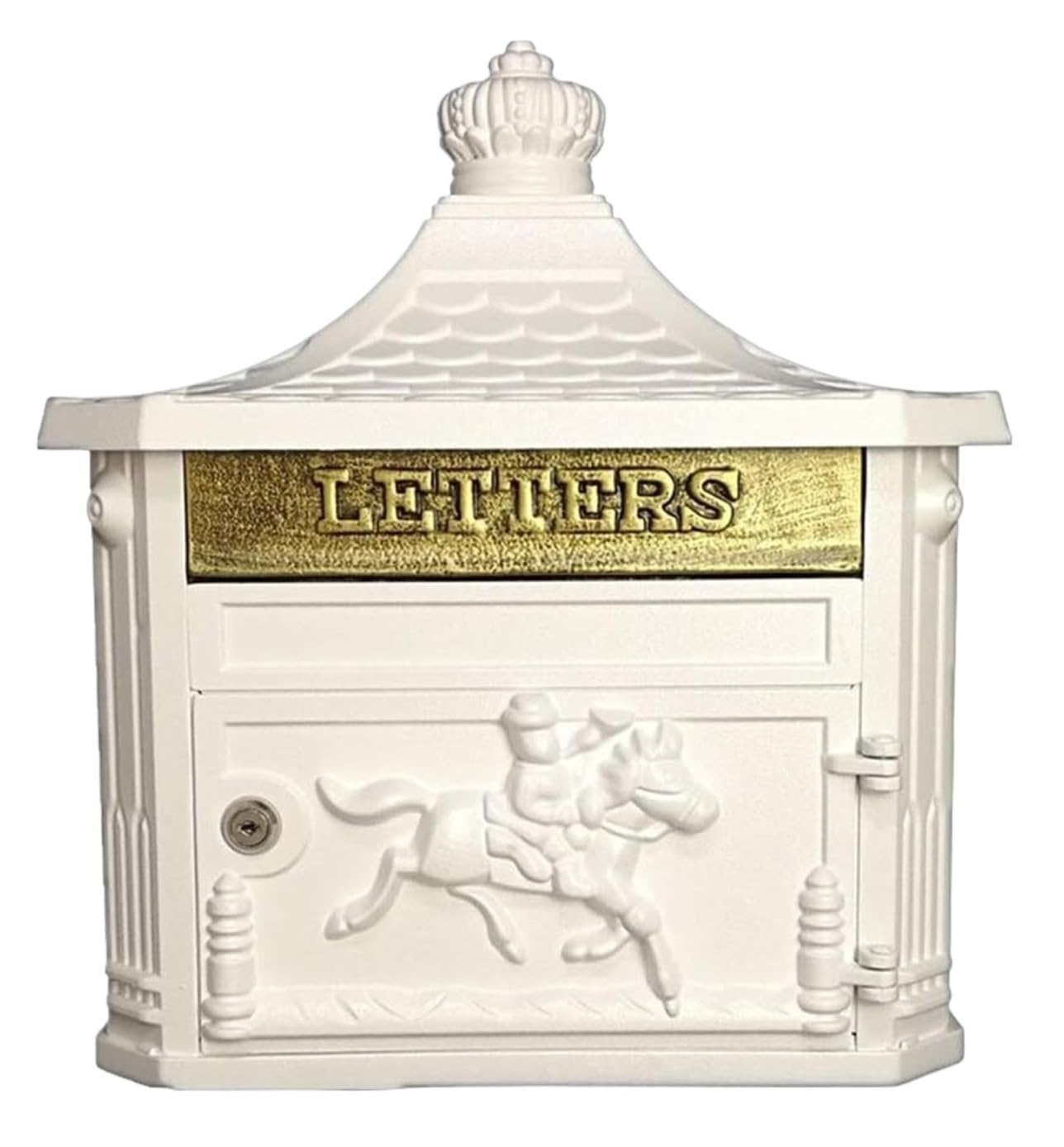 IWENZHKPA Mailbox Wall-mounted Mail Boxes Community Postbox Letter Box Villa Creative Retro Mailbox Decorative