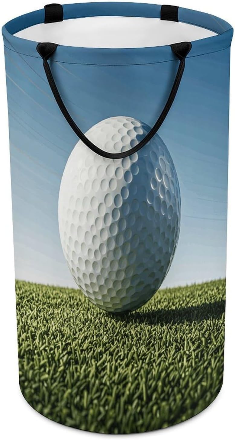 Golf BallLarge Capacity Laundry Basket Foldable Handheld Storage Basket Holds Clothes And Toys Essential for Every Home
