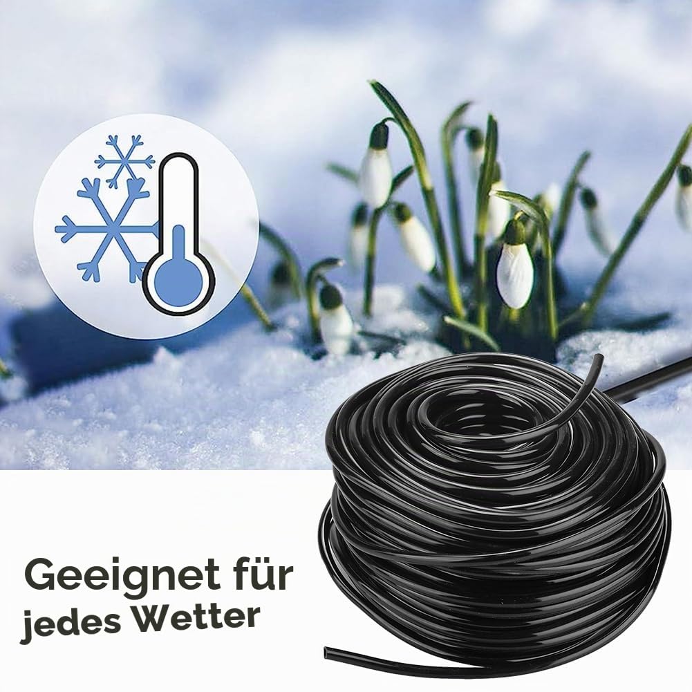 Bewässerungsschlauch 50m Gardena Micro Drip Schlauch 4/7mm, PVC Gardena Drip System Bewassersystem Schlauch Bewässerungsrohre Tropfschlauch Unterirdisch Tropfbewässerung für Landwirtschaft Poröser