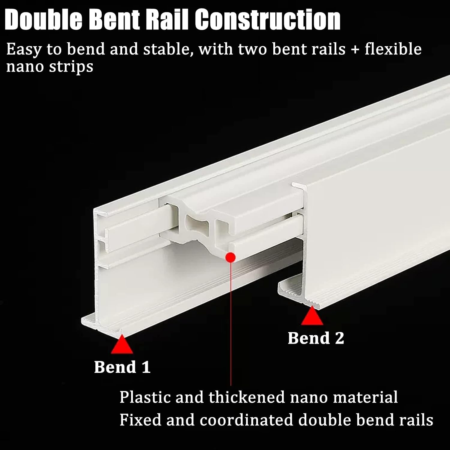 BABYCE Room Divider Track, Hospital Curtain Embedded Curtain Track, for Bay Window, Balcony & Shower, U Shape Room Dividers Rod, for Bedroom/Bay Living Room/Hospital/Patio (Size : 9m/29.5ft)