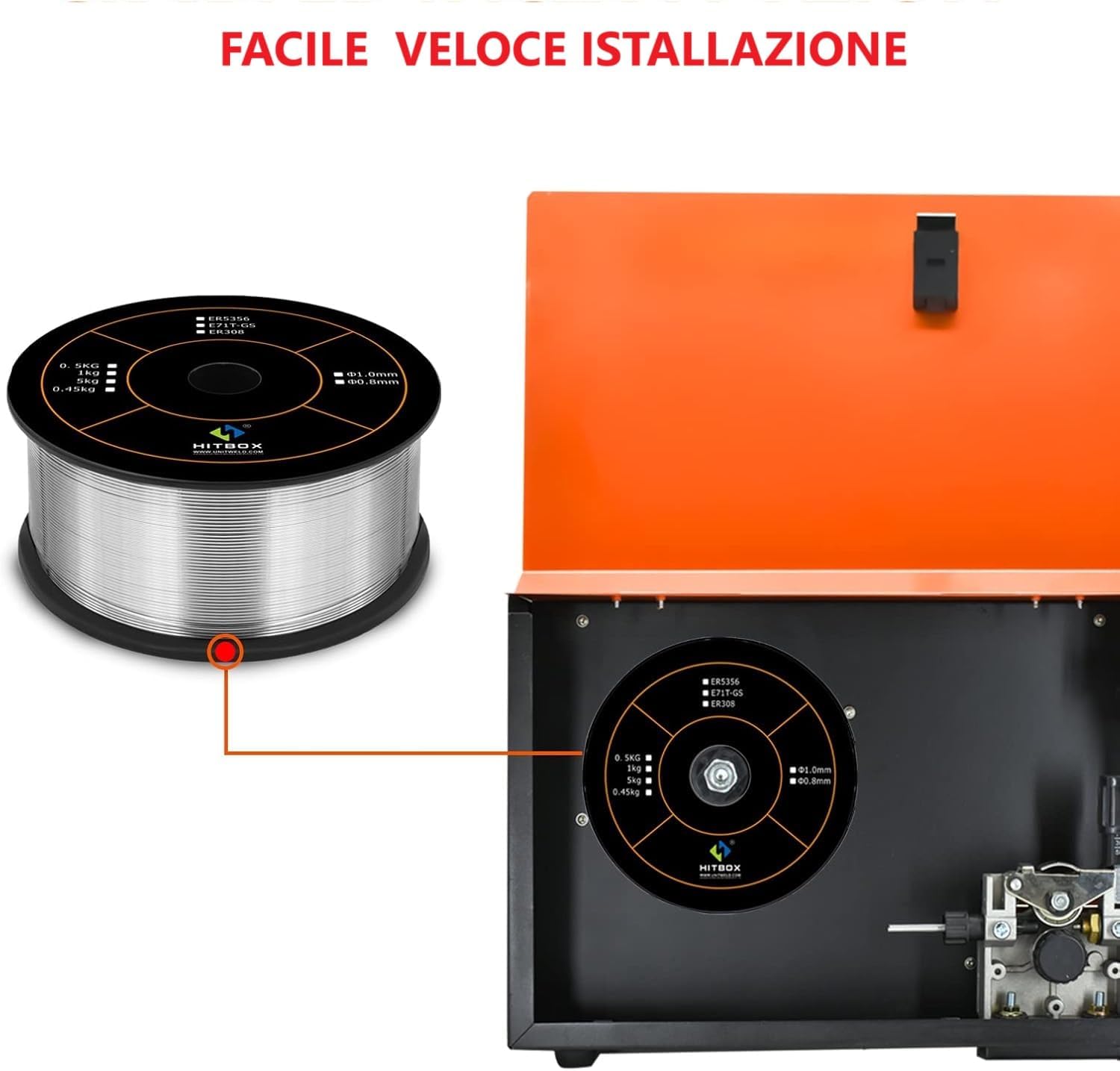 Topolenashop Filo Animato No Gas 1 mm 5 kg per Saldatrice MIG – Bobina Filo Senza Gas per Saldature MIG/MAG in Acciaio ad Alta Resistenza – 455203