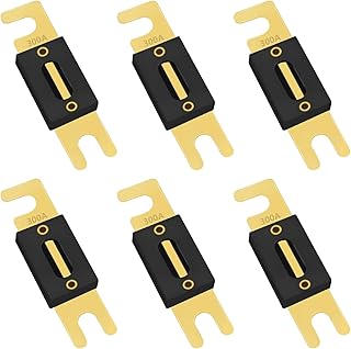 6pcs 300A ANL Fuse Pure Copper ANL Inline Fuses 32V for Car, Trucks, Boat ANL-300A