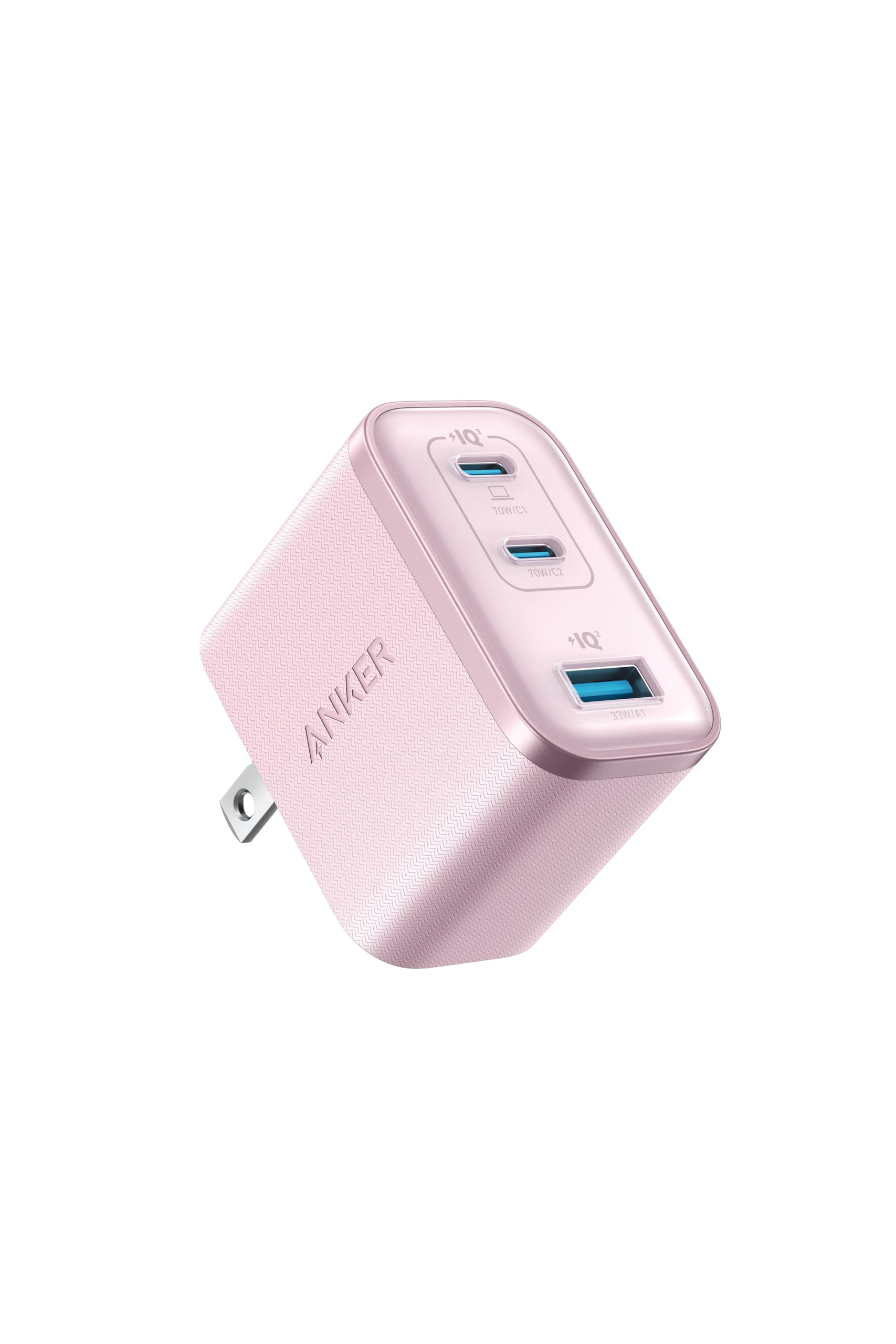 Amazon | Anker Nano Charger (70W, 3 Ports) ピンク | 充電器 / 70W