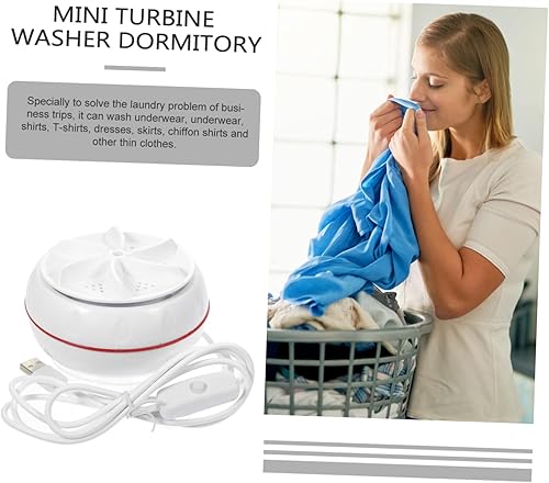 Miniatura 7 de Mipcase Lavadora portátil de 30 W, lavadora de viaje con alimentación USB, para ropa delicada, sincronización inteligente, limpieza profunda para el