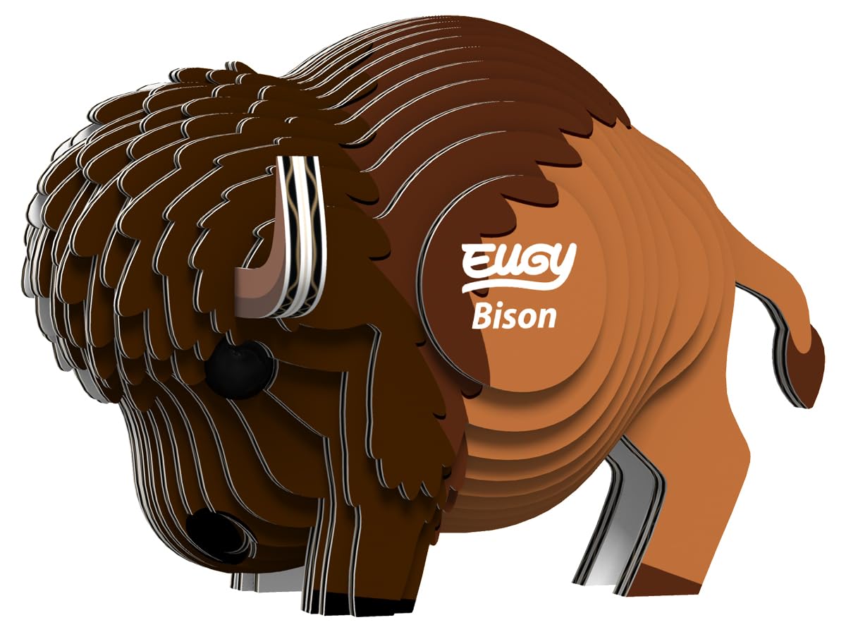 Bison 3D Puzzle, 24 Piece Eco-Friendly Educational Toy Puzzles for Boys, Girls & Kids Ages 6+