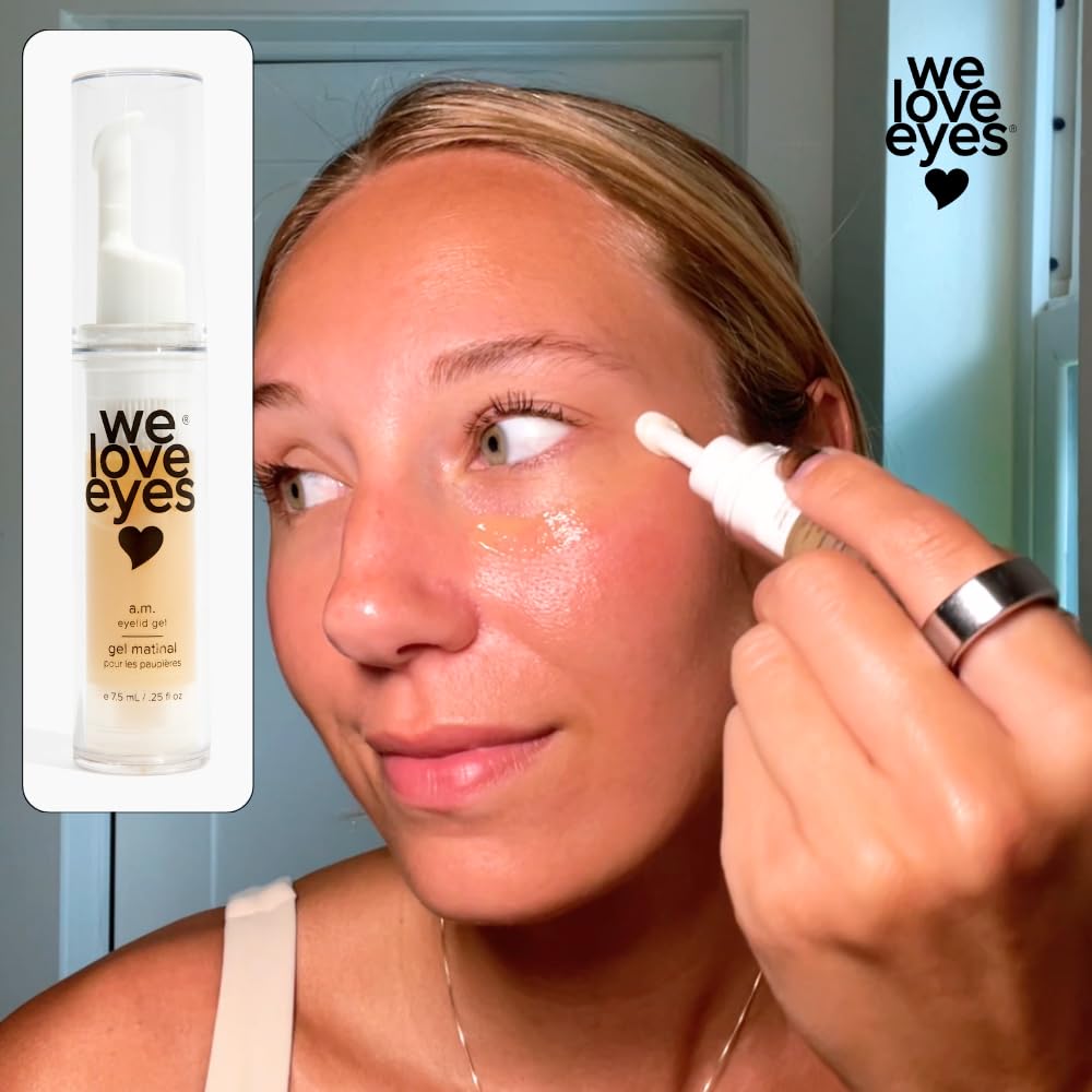 We Love Eyes A.M. Eyelid Gel - Für geschwollene Augen, feine Linien, Tränensäcke, gesund für Ihre Augen, botanische & vegane Inhaltsstoffe.