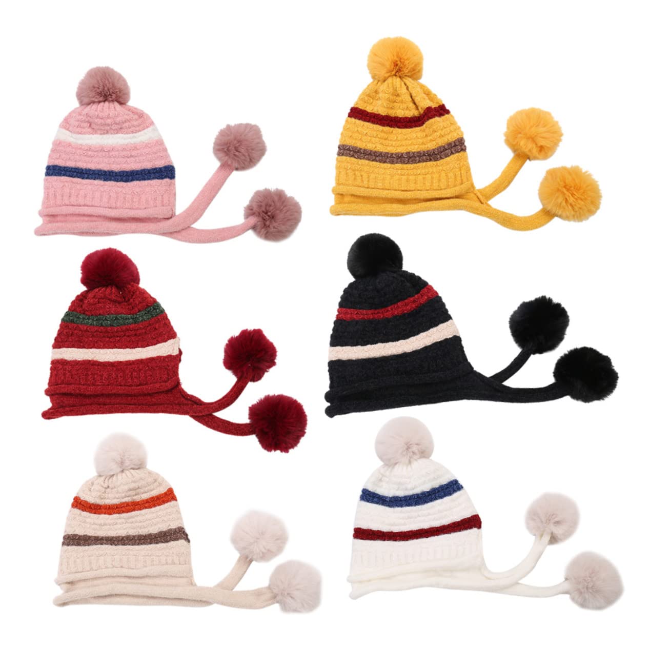 LIFKOME 2piezas Gorro De Lana Para Mujer Gorro De Esquí y Cómodo Para Actividades Invierno Beige
