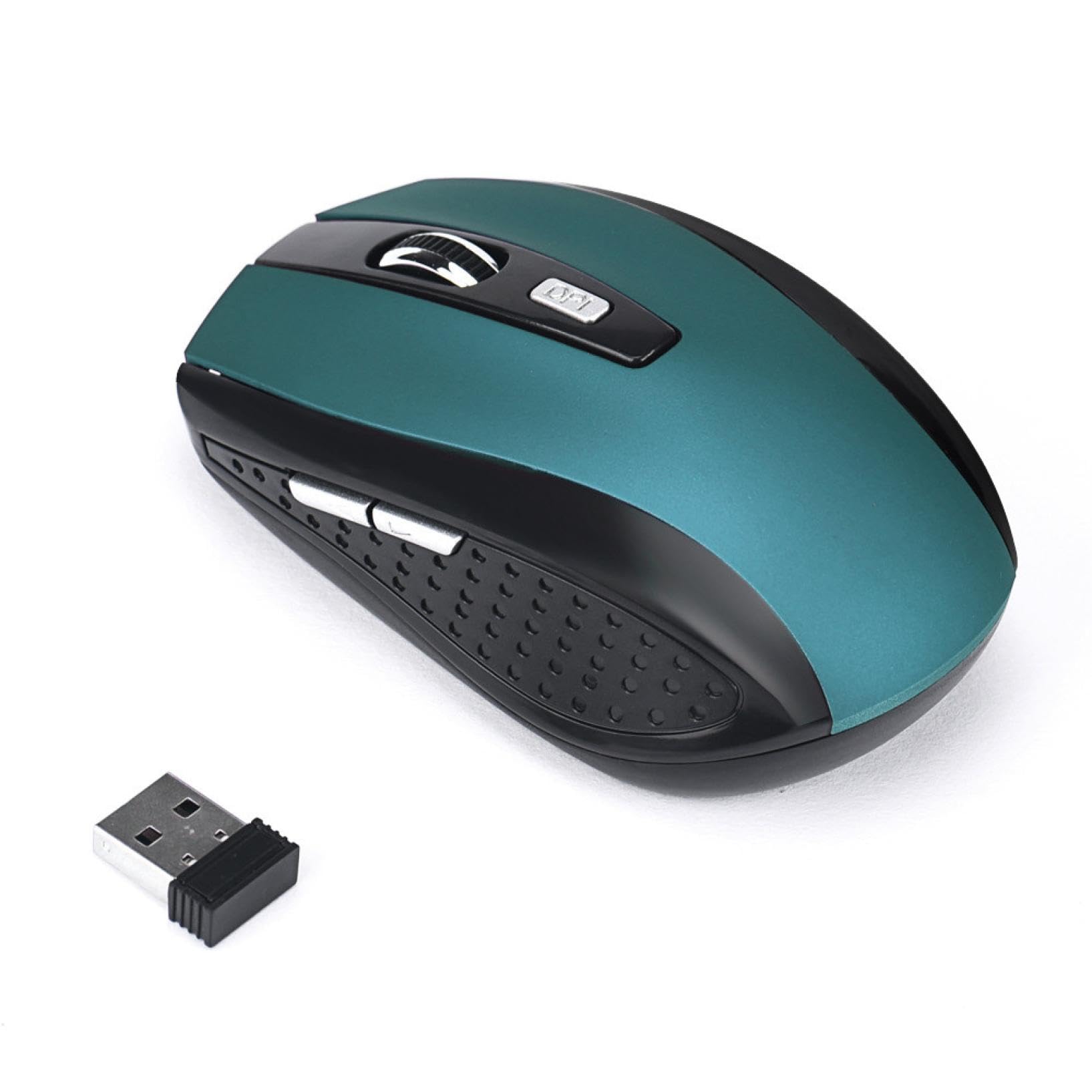 2 4GHz Wireless Optical Mouse with USB Receiver 6 Buttons 2000 DPI for PC Laptop Desktop Blue