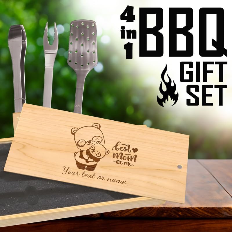 Set de parrilla con grabado personalizado para madres miniatura 5