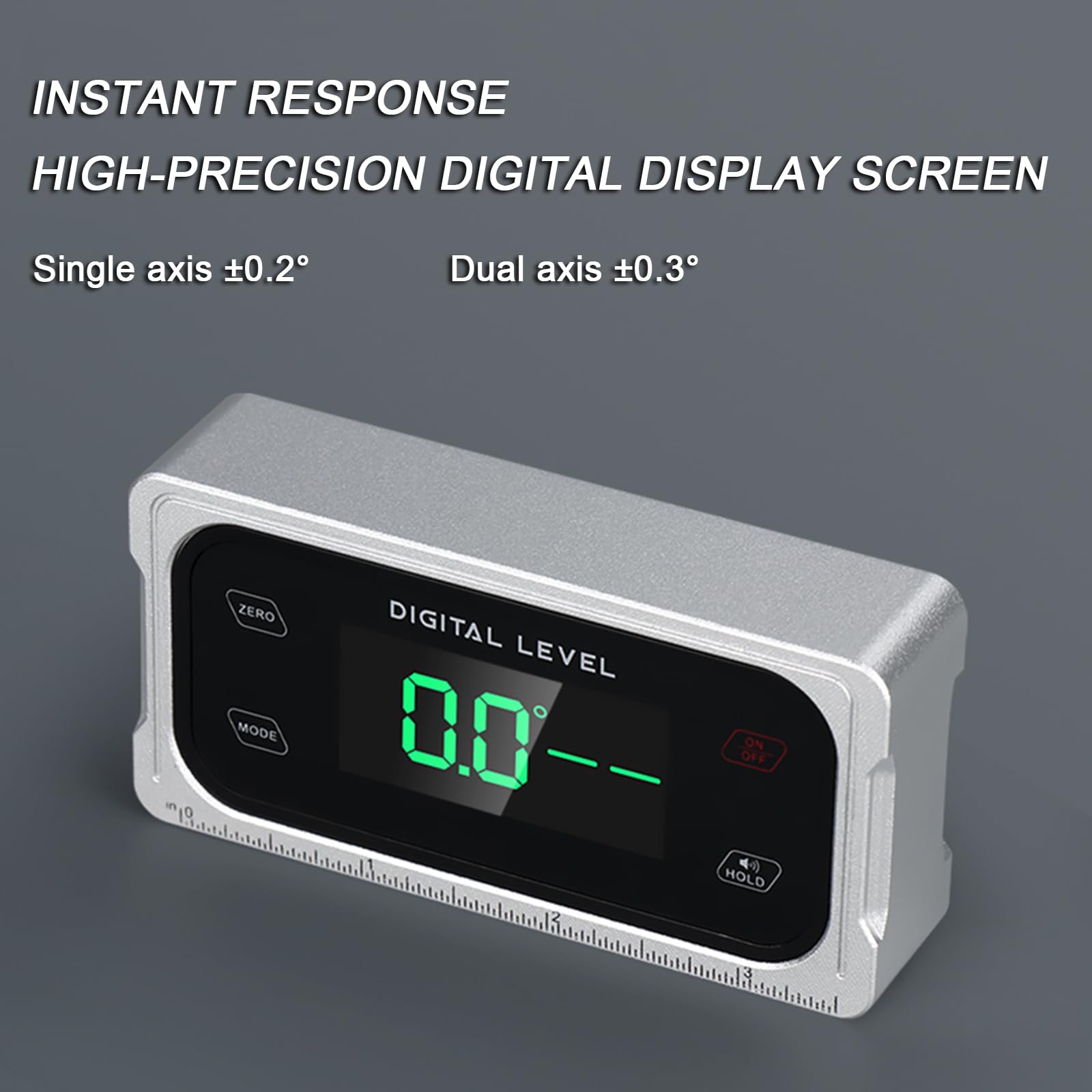 Inclinometro con Display Digitale, Goniometro/livella/misuratore D'angolo Strumenti di Misura, con Base Magnetica E Retroilluminazione, Misurazione 4x90°, Conversione unità di Misura