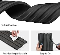 Vista 7 de Gaahing Panel de pared 3D para despegar y pegar, listones acústicos flexibles para decoración de paredes interiores, acabado de molduras de acento