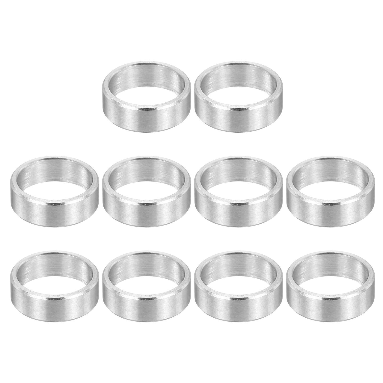 PATIKIL M10 Stainless Steel Spacers, 12Pcs Metal Spacer 10mm ID x 12mm OD x 4mm L Screw Standoff for 3/8" or M10 Screw