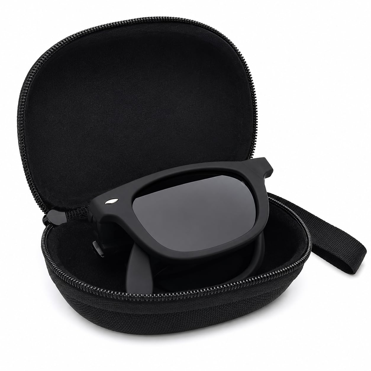 Foldable Sunglasses for Men and Women, Matte Black Frame, Compact Lightweight Eyewear with UV Protection-image-8