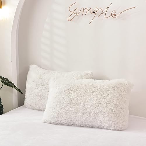 MorroMorn Fundas de almohada decorativas, paquete de 2 fundas de almohada de piel sintética tamaño estándar, fundas de almohada de lujo con cierre