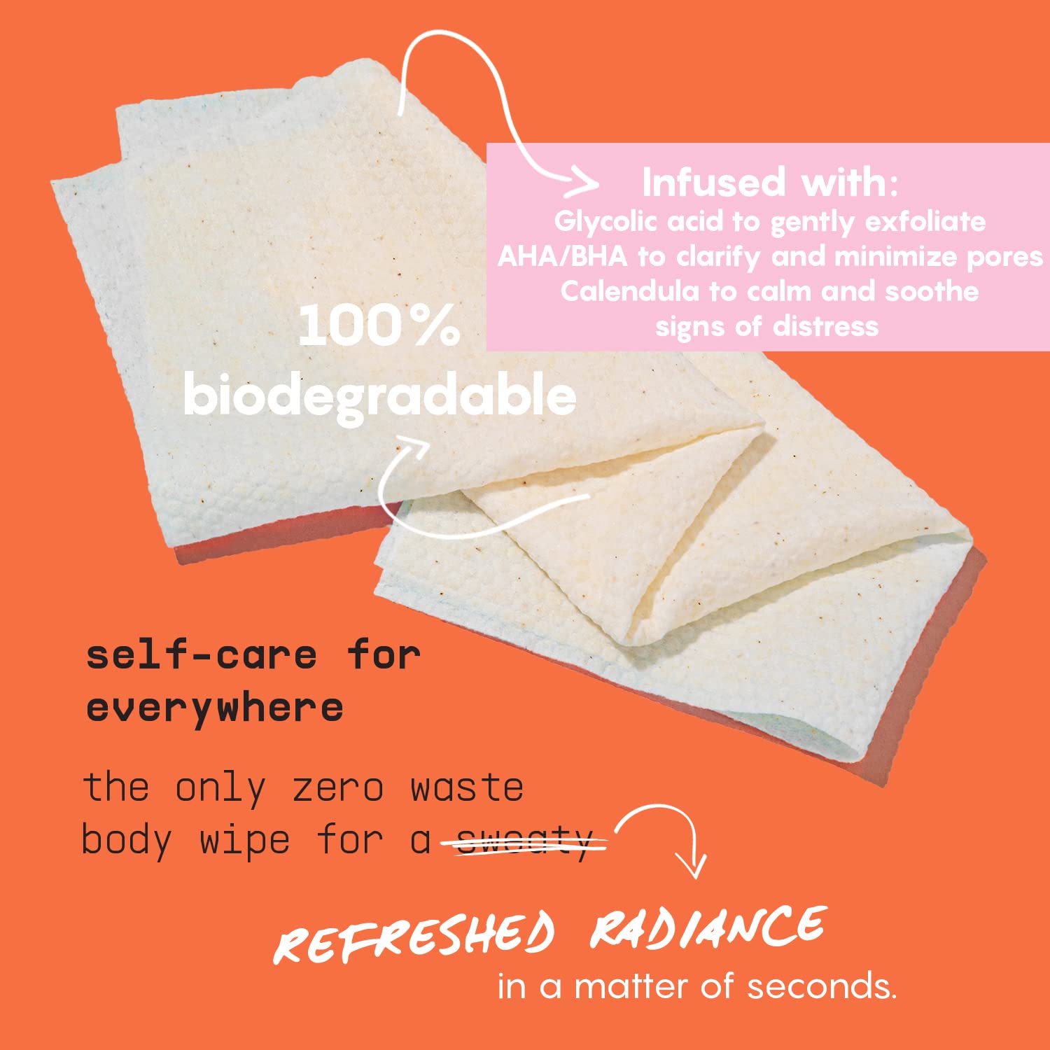 Refresh Face Wipes – Individual Cleaning Facial Wipe Singles- Moist Towelettes Individually Wrapped – After Workout & Travel – Fresh Citrus - AHA/BHA, Clover & Calendula - Image 6
