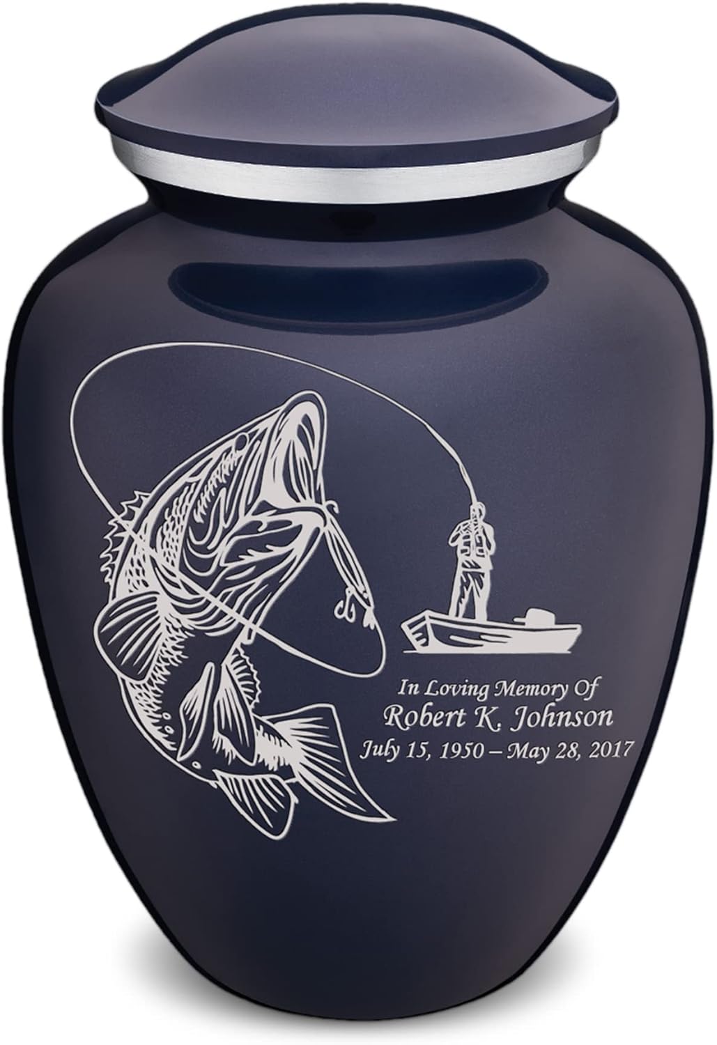 GetUrns Embrace Personalized Adult Male Fishing Urn for
