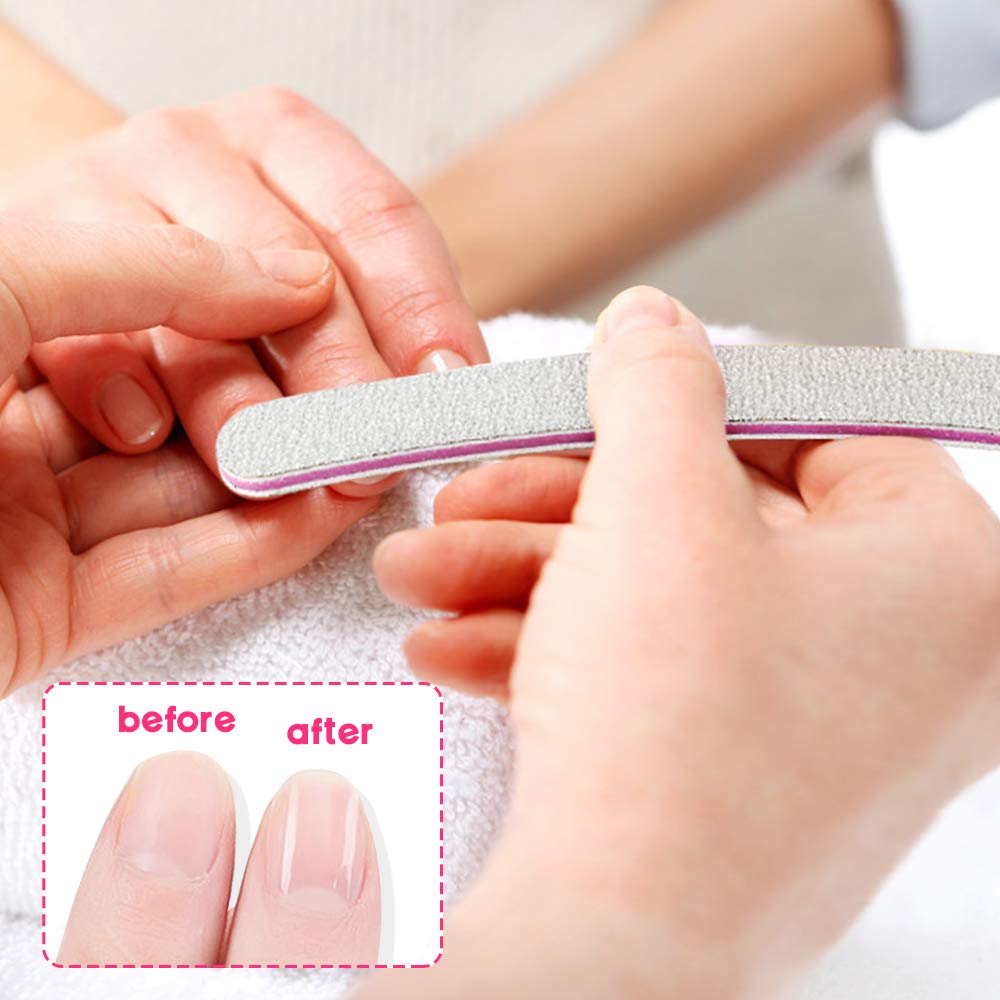 Forever Speed 50 lime per unghie professionali 100/180, lima per manicure a doppio lato, colore viola/bianco
