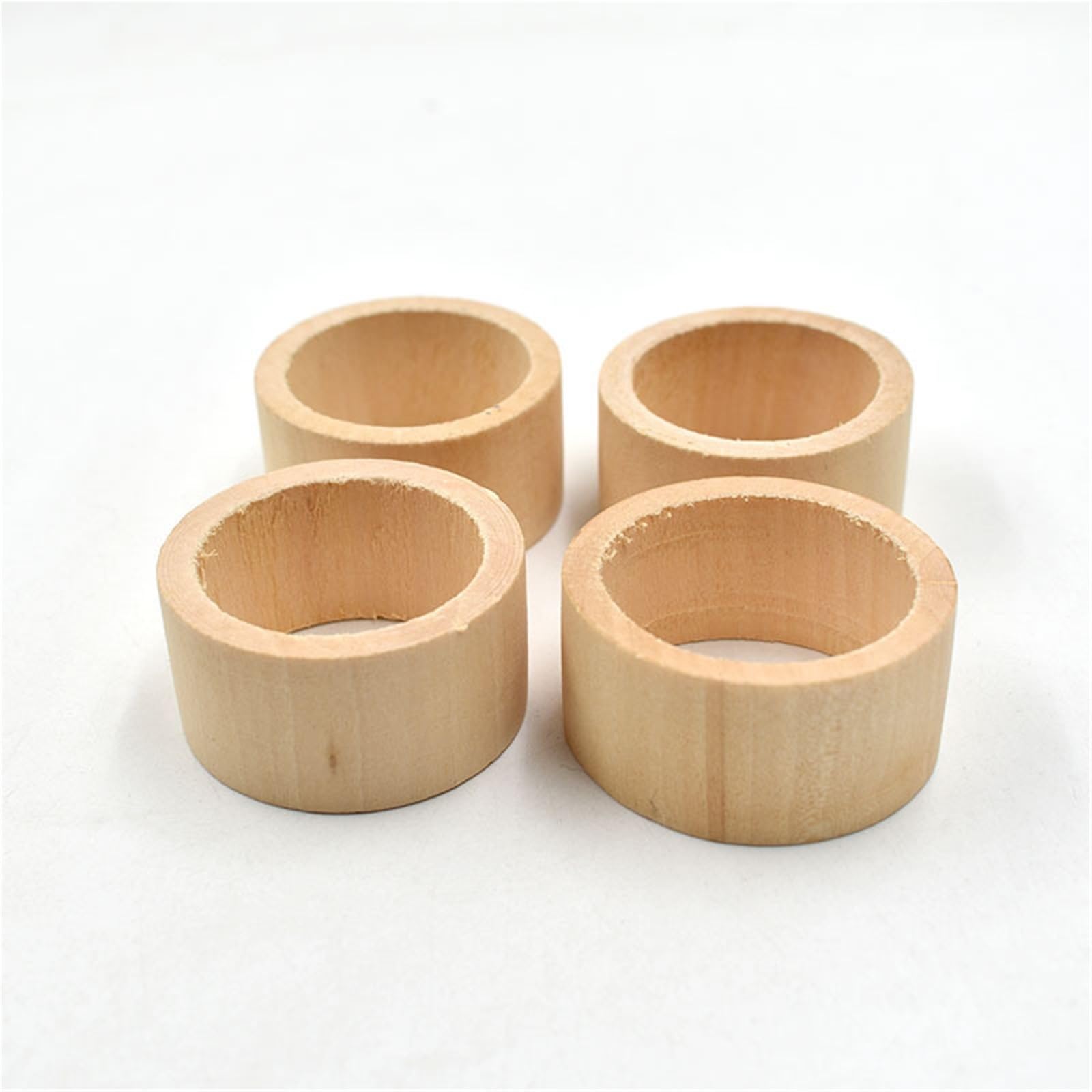 6Pcs Wooden Napkin Rings for Table Setting, Hotel Banquet Dining Decoration