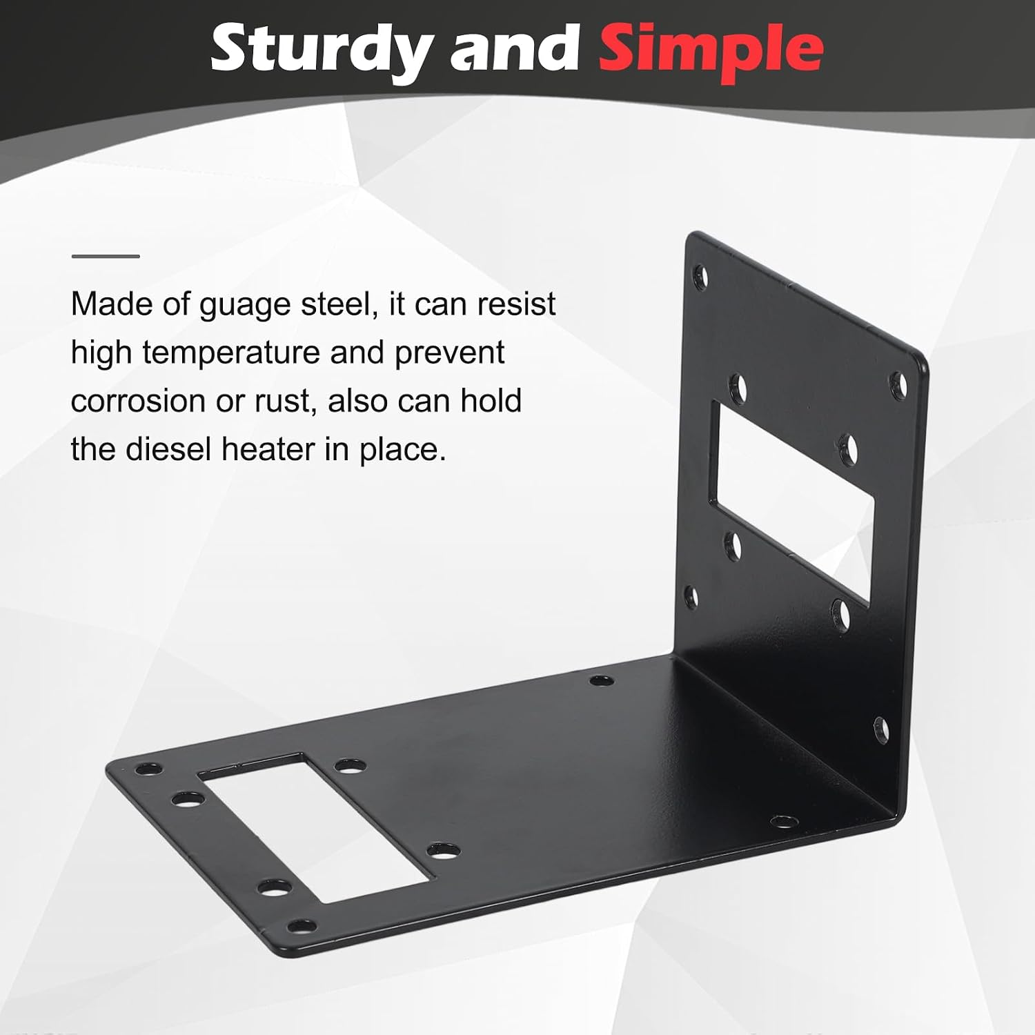 L Shape Diesel Heater Wall Mounting Bracket Parking Heater Table Mount Plate Vertical Mount Stand for Eberspacher for Webasto RV Motorhome Camper Auxiliary Heater, for Chinese Diesel Heater