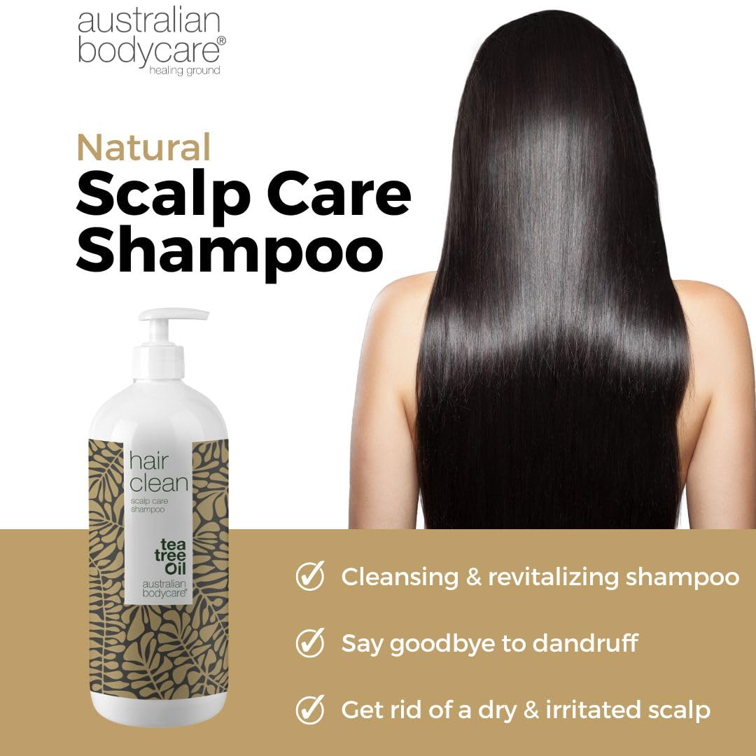 Hair Clean 1000 ml - Tea Tree Shampoo | Anti Dandruff Scalp Treatment for dry, flaky & itchy scalp | Get rid of an irritated scalp | Daily care of Psoriasis & Eczema | Vegan - Image 4